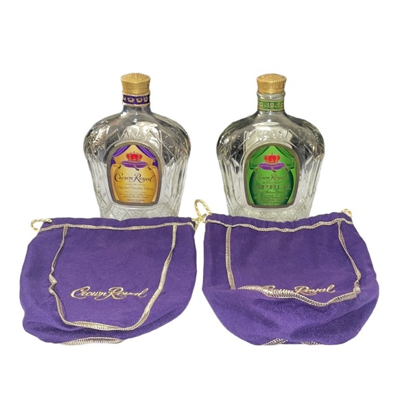 2 Crown Royal Whiskey Bottle Bag Box Apple Art Painter DIY Craft Halloween Soap - Picture 8 of 10